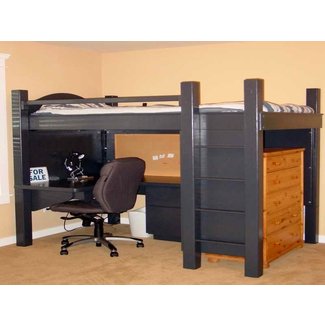 Full Size Loft Bed With Desk Underneath - Foter