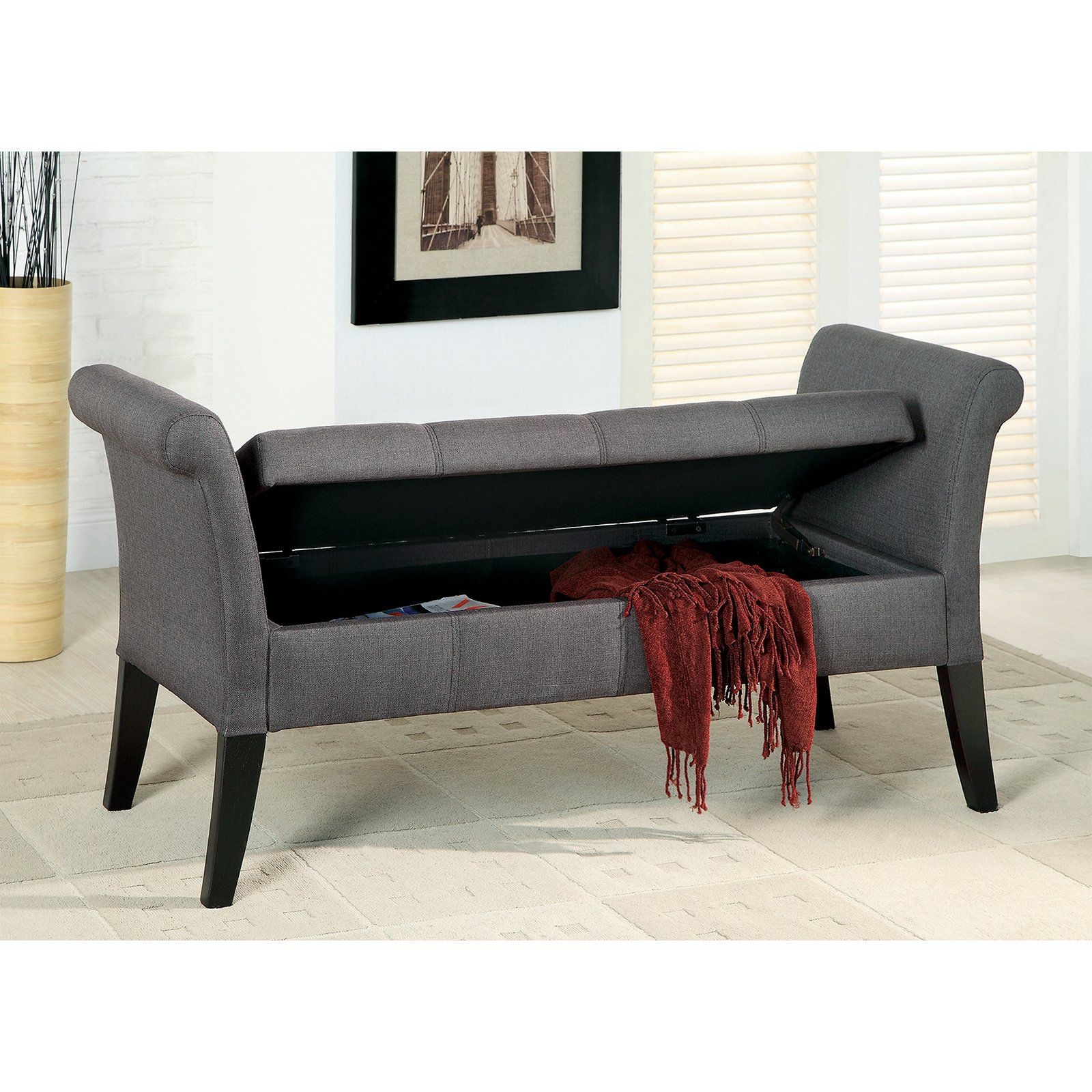 Bed bench with arms hot sale