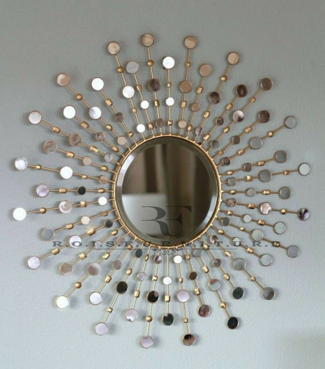 Gold sun mirror