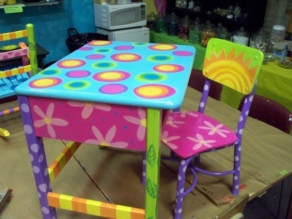 Hand painted furniture funky