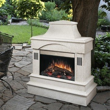 Indoor outdoor electric fireplace