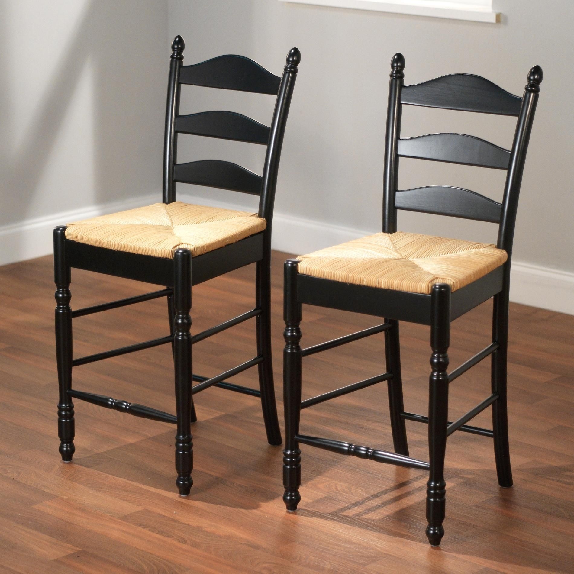 rush seat counter height stools