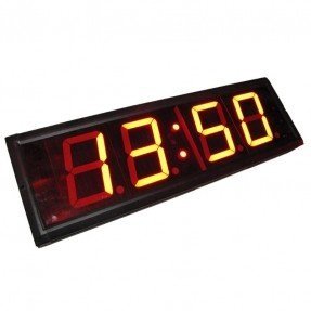 Large led digital wall clock hours minutes format support 12