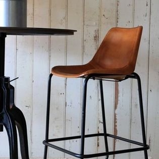 Leather rustic bar stools 7