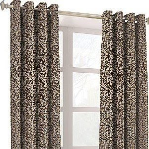 Leopard print window curtains