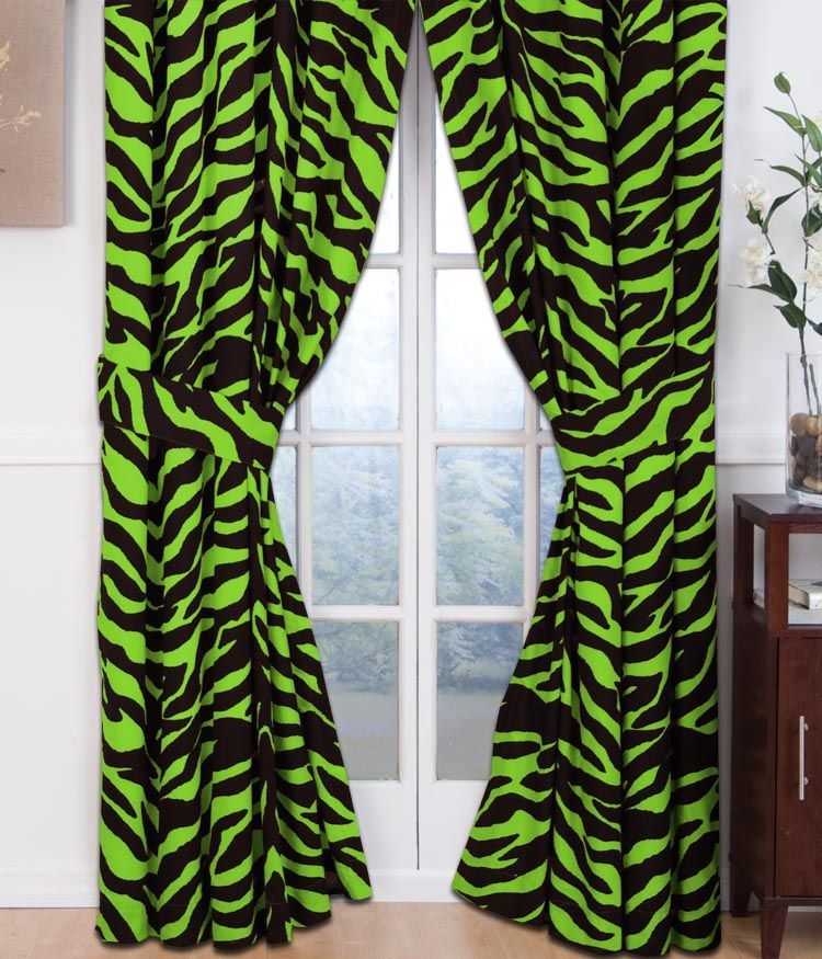 animal print window curtains