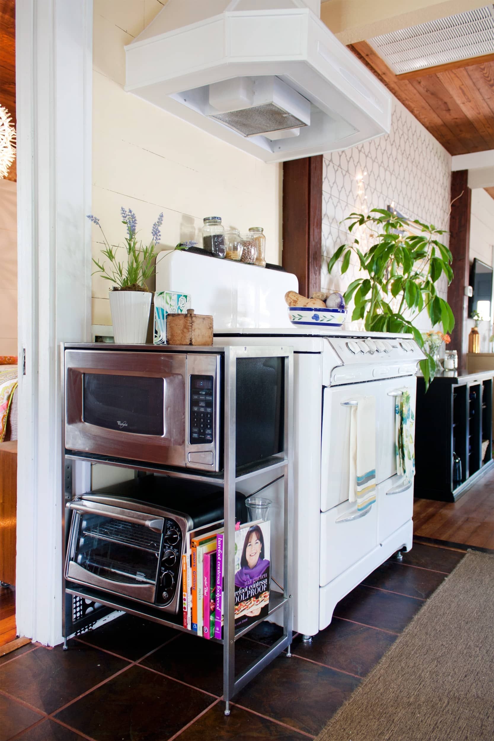 Microwave toaster shop oven stand