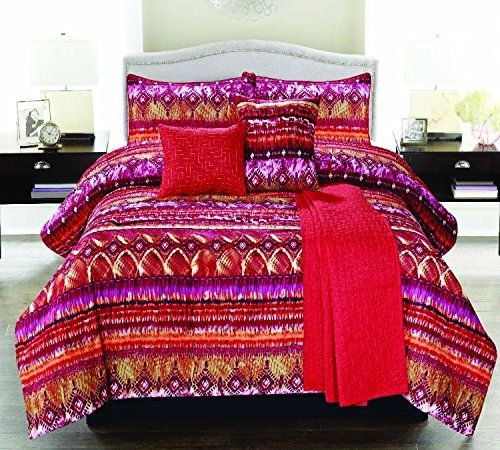 Morroco 6 piece comforter set a vibrant pattern adds exotic
