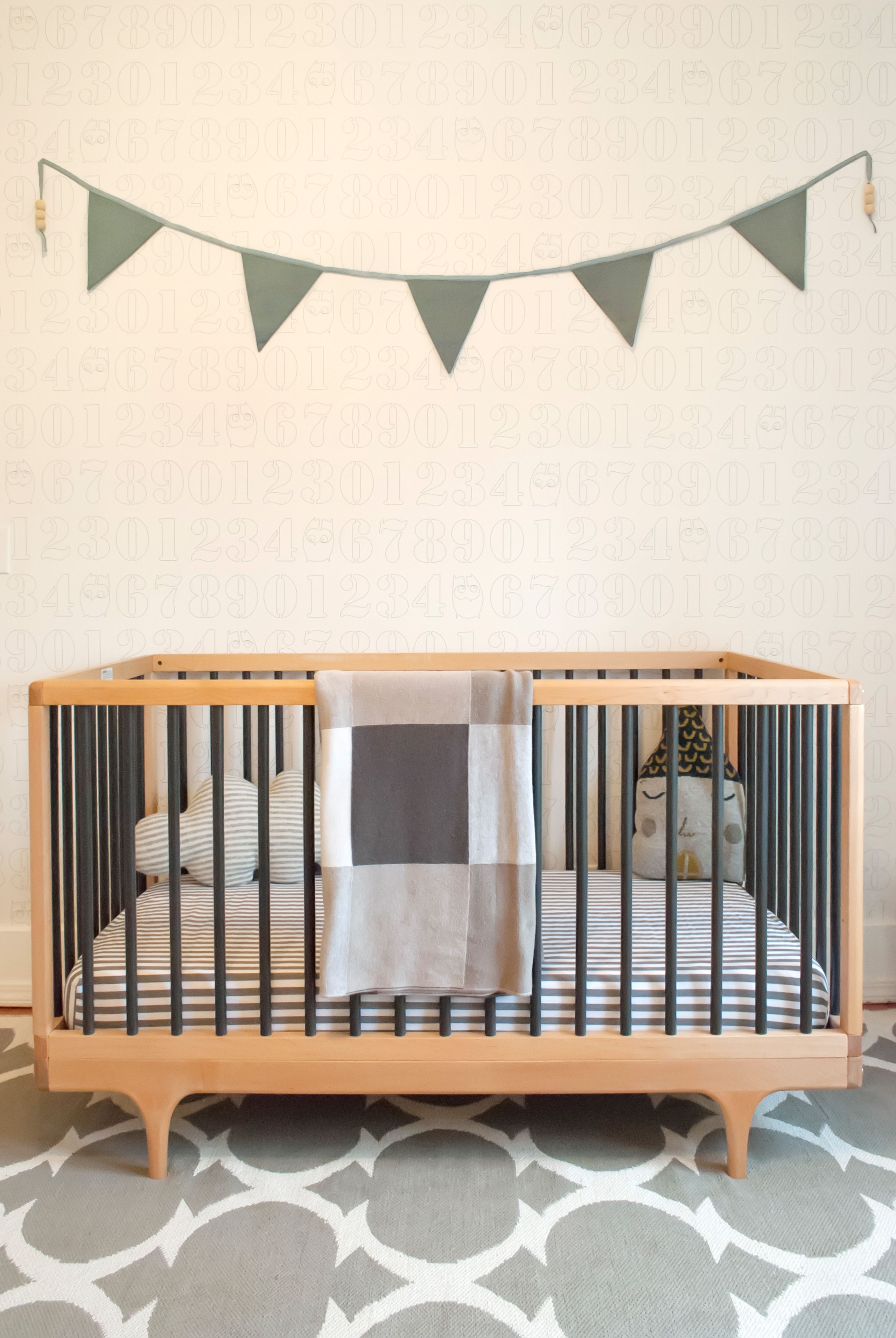 Natural wood baby crib 9