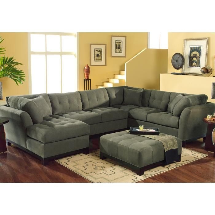 Microfiber Sectional Sofa With Ottoman Ideas On Foter   Poundex Bobkona Sectional 