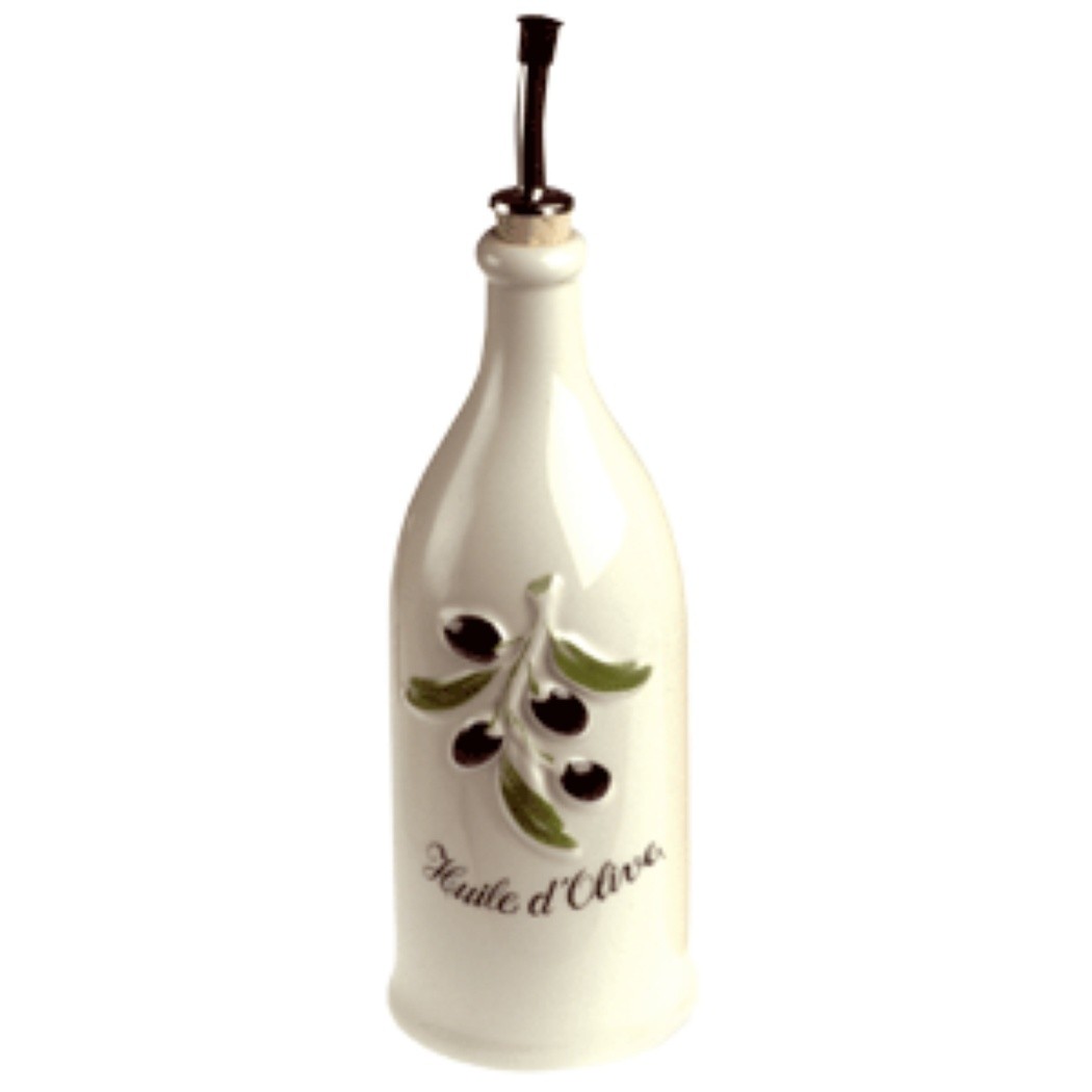 Revol Grands Classiques Collection, 9-Inch Provence Olive-Oil Bottle, Creamy White