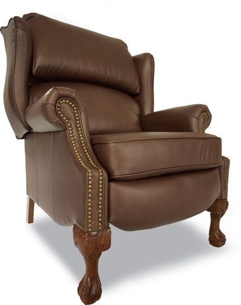 Richfield high leg leather recliner by la z boy furniture