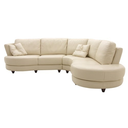 Round leather sectional 13