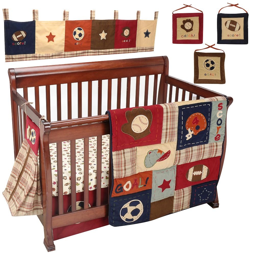 sports themed baby bedding