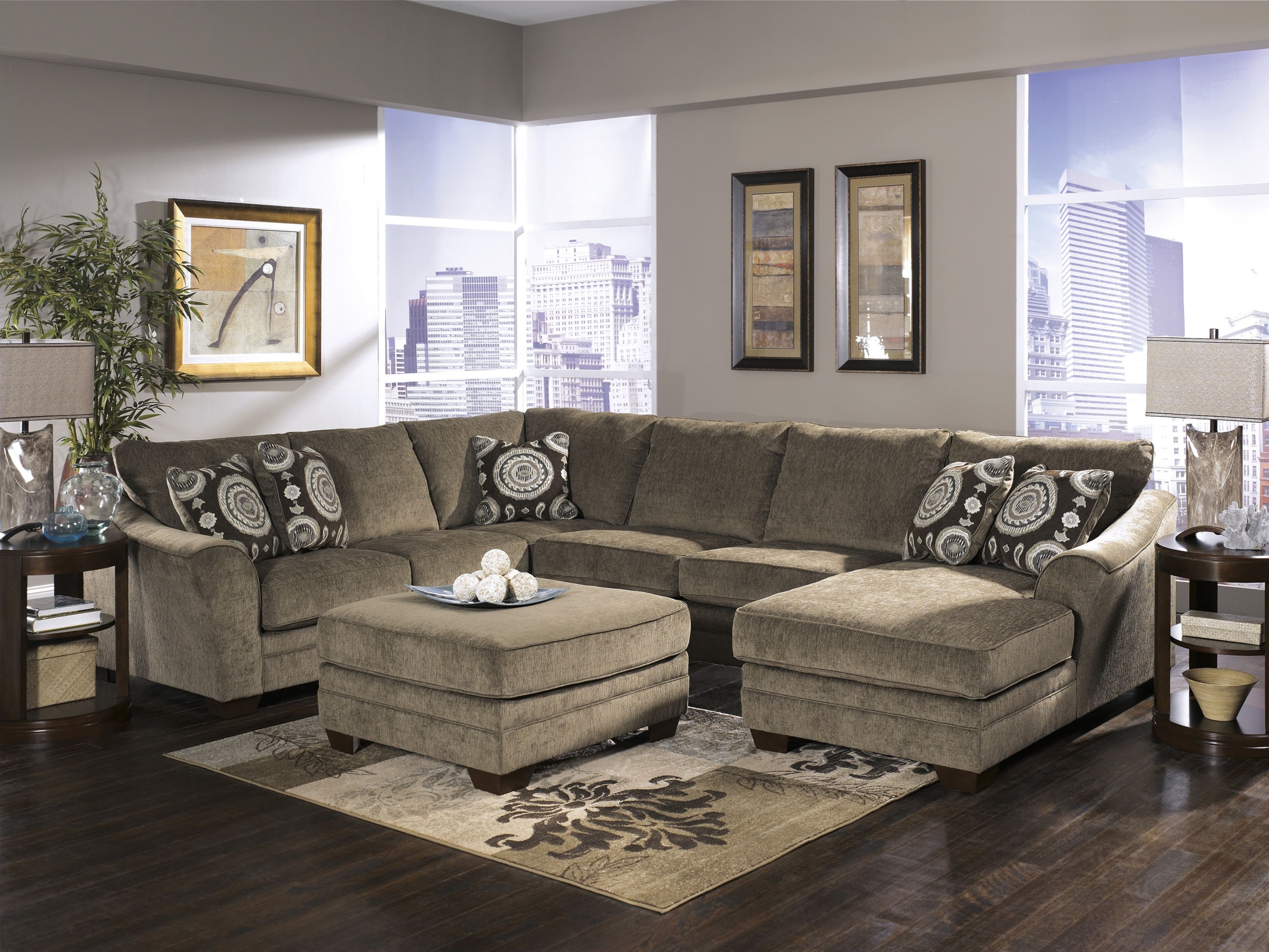 Sectional sofa deals with large ottoman