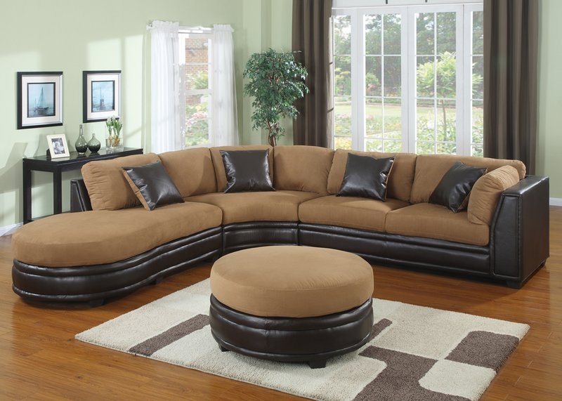 Sectional with large ottoman