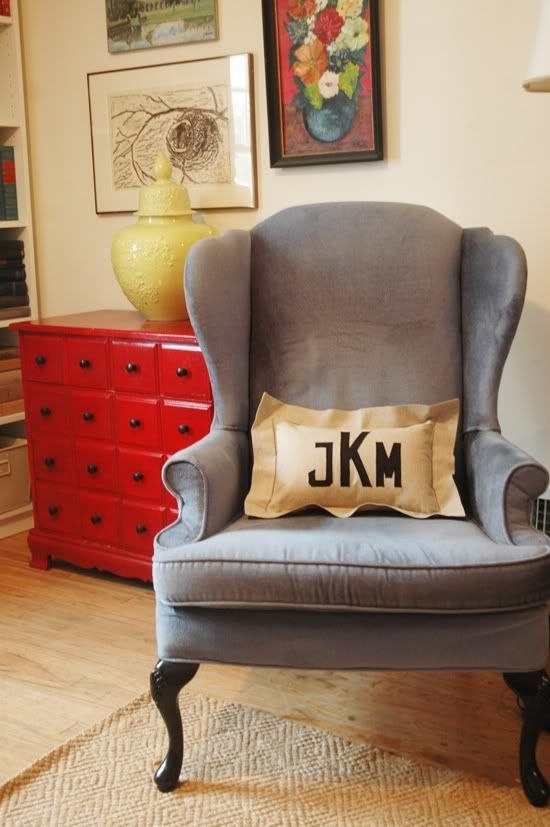 Small wingback chair