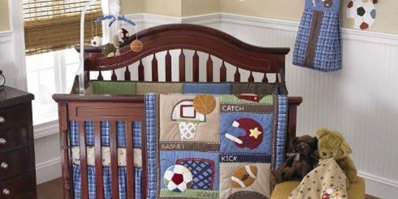 sports themed baby bedding