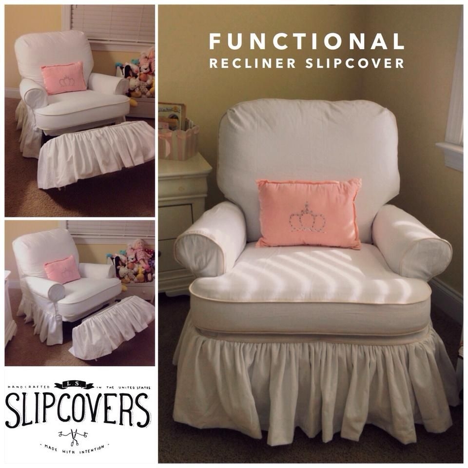 White recliner slipcover