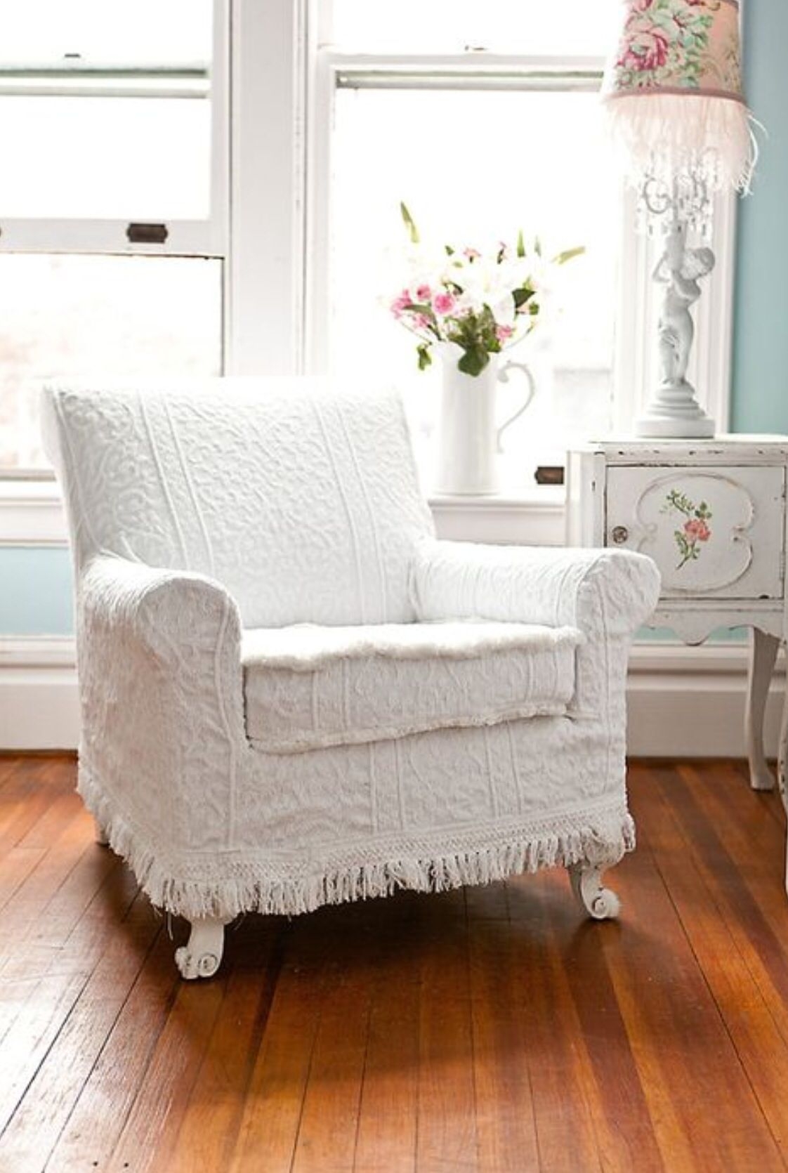 off white recliner slipcover