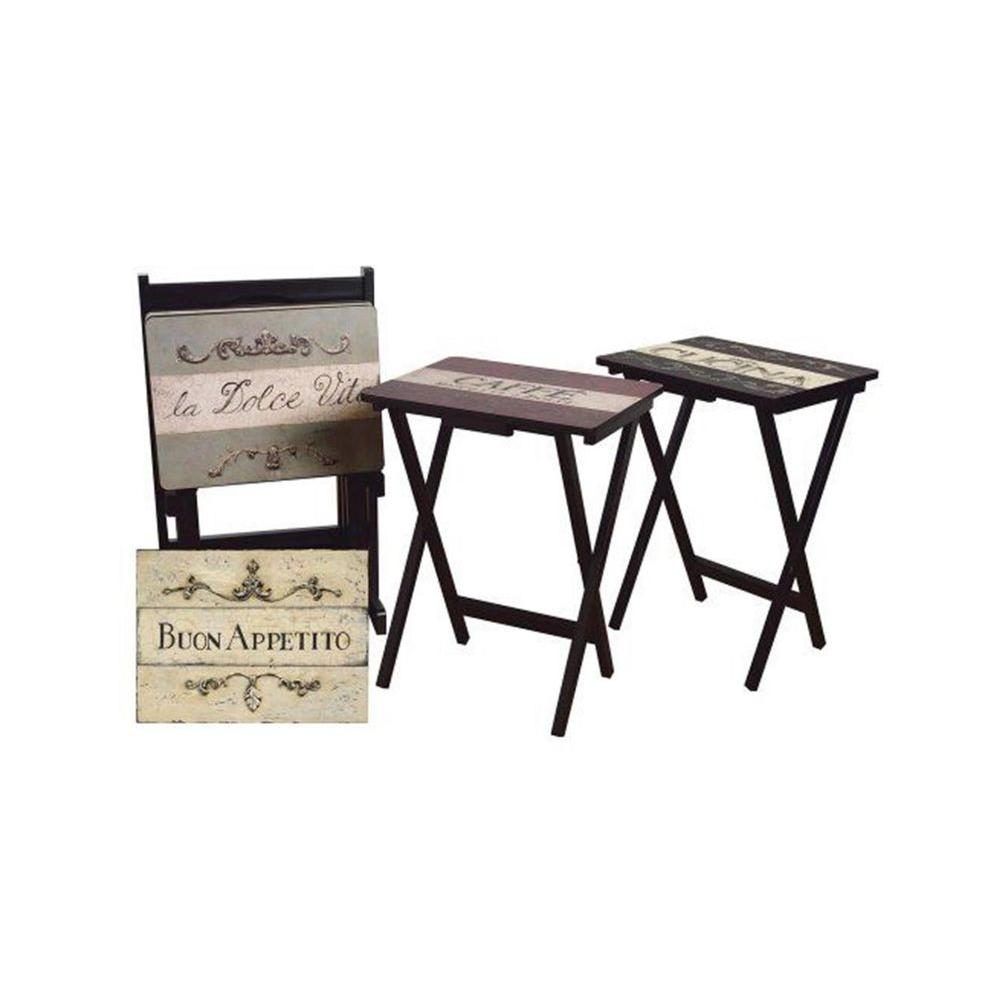 Wine country 5 piece cucina folding table set