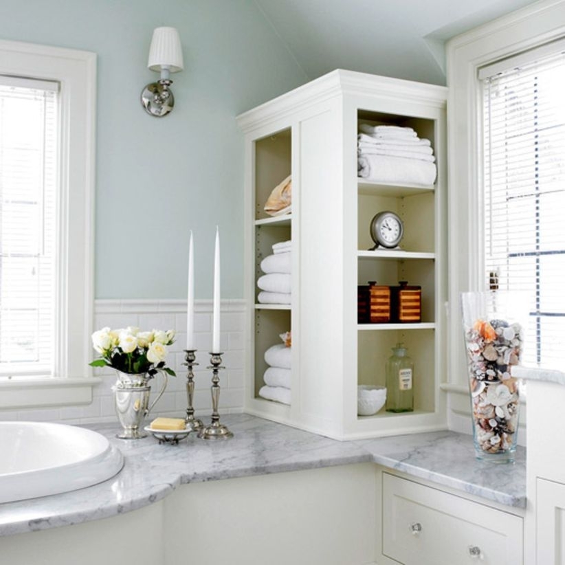 bathroom counter shelf