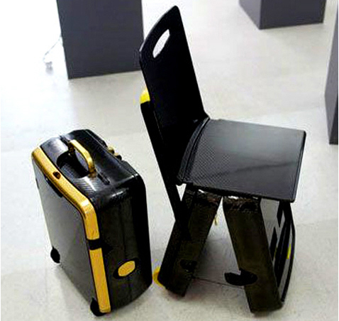 Chair suitcase pack up a chair and go