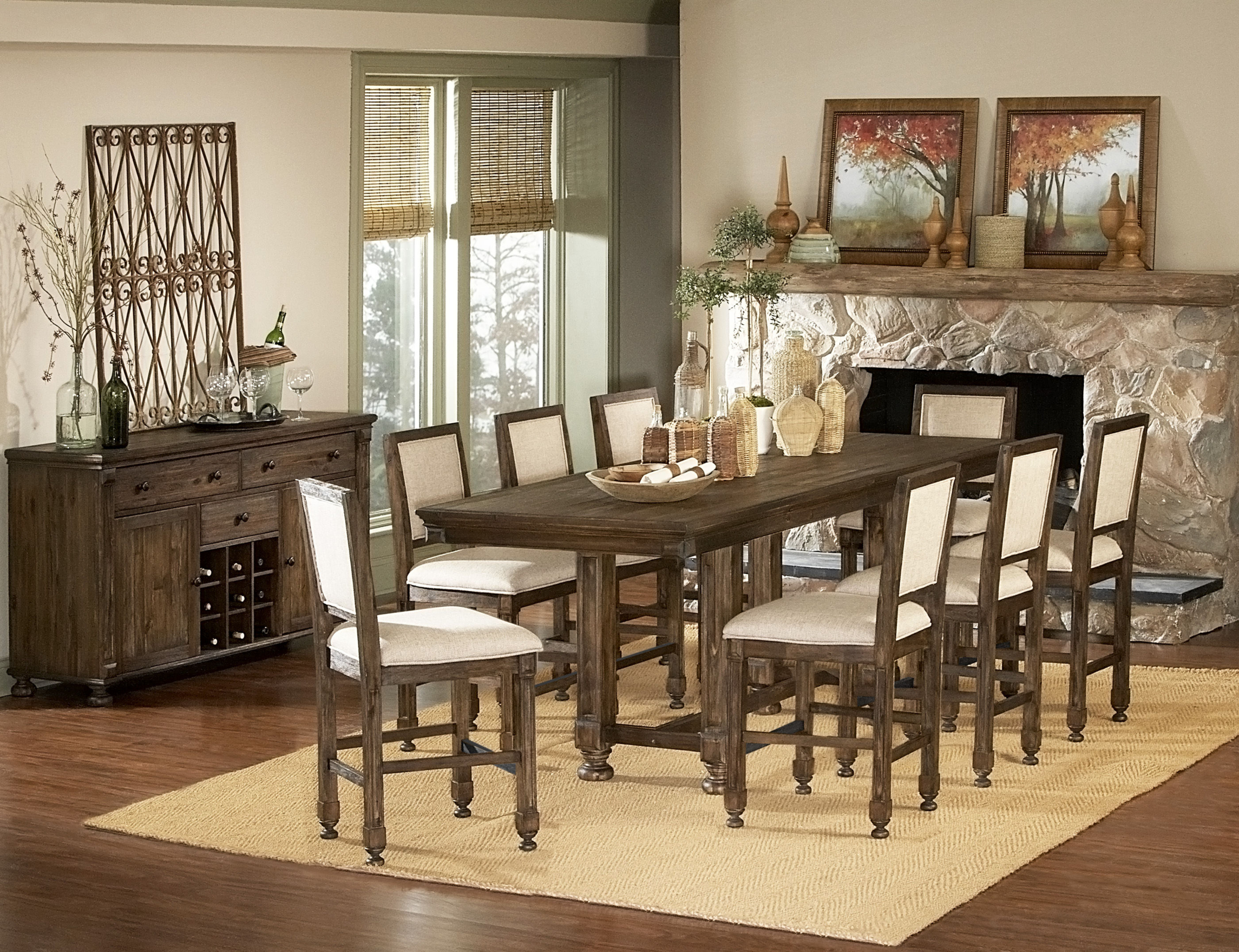 Counter Height Dining Set for 8 - Foter