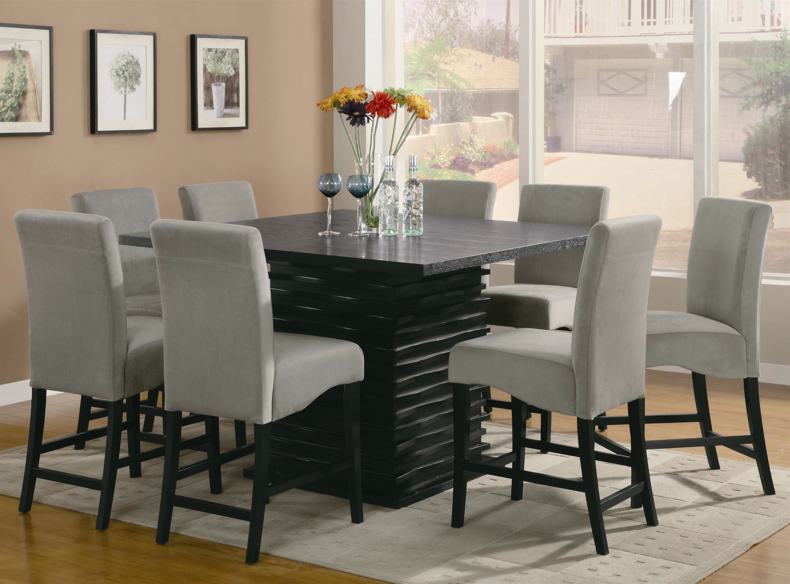 Counter height table with 8 chairs