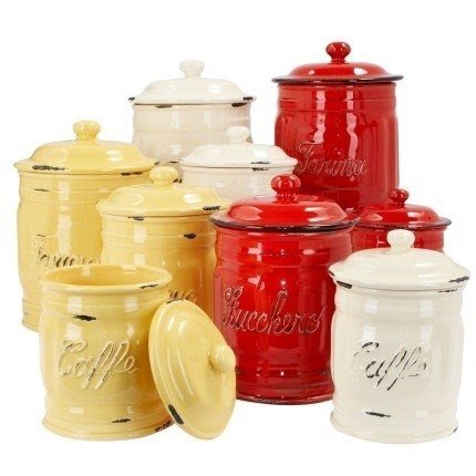 Flour And Sugar Canisters - Ideas on Foter  Kitchen canister sets, Flour  canister set, Kitchen canister set