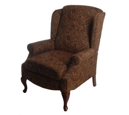 Franklin queen anne style fabric recliner