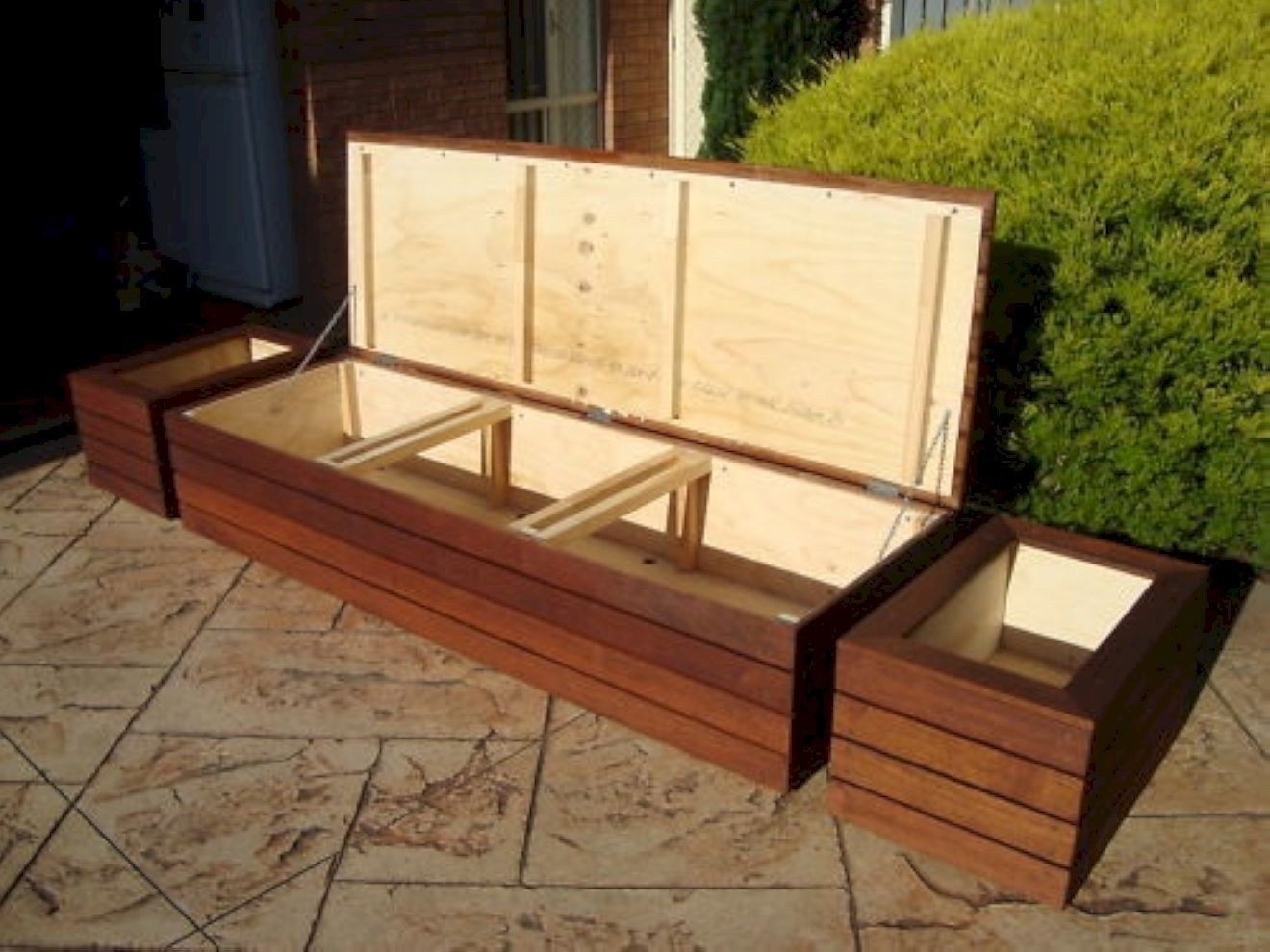 Garden storage benches