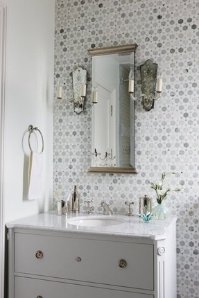 Hexagon Backsplash Bathroom