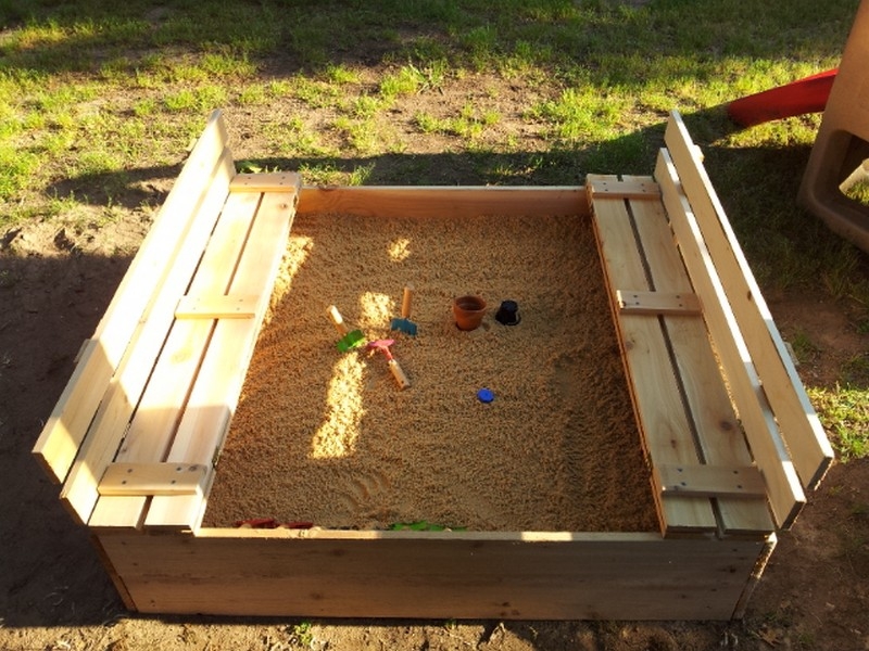 Large sandbox with cover