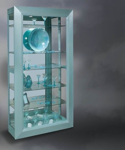 Metal glass cabinet