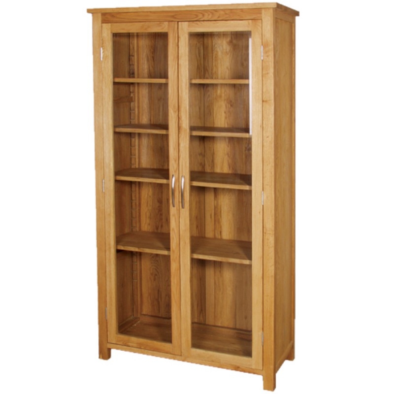 Oak bookcases with doors 14