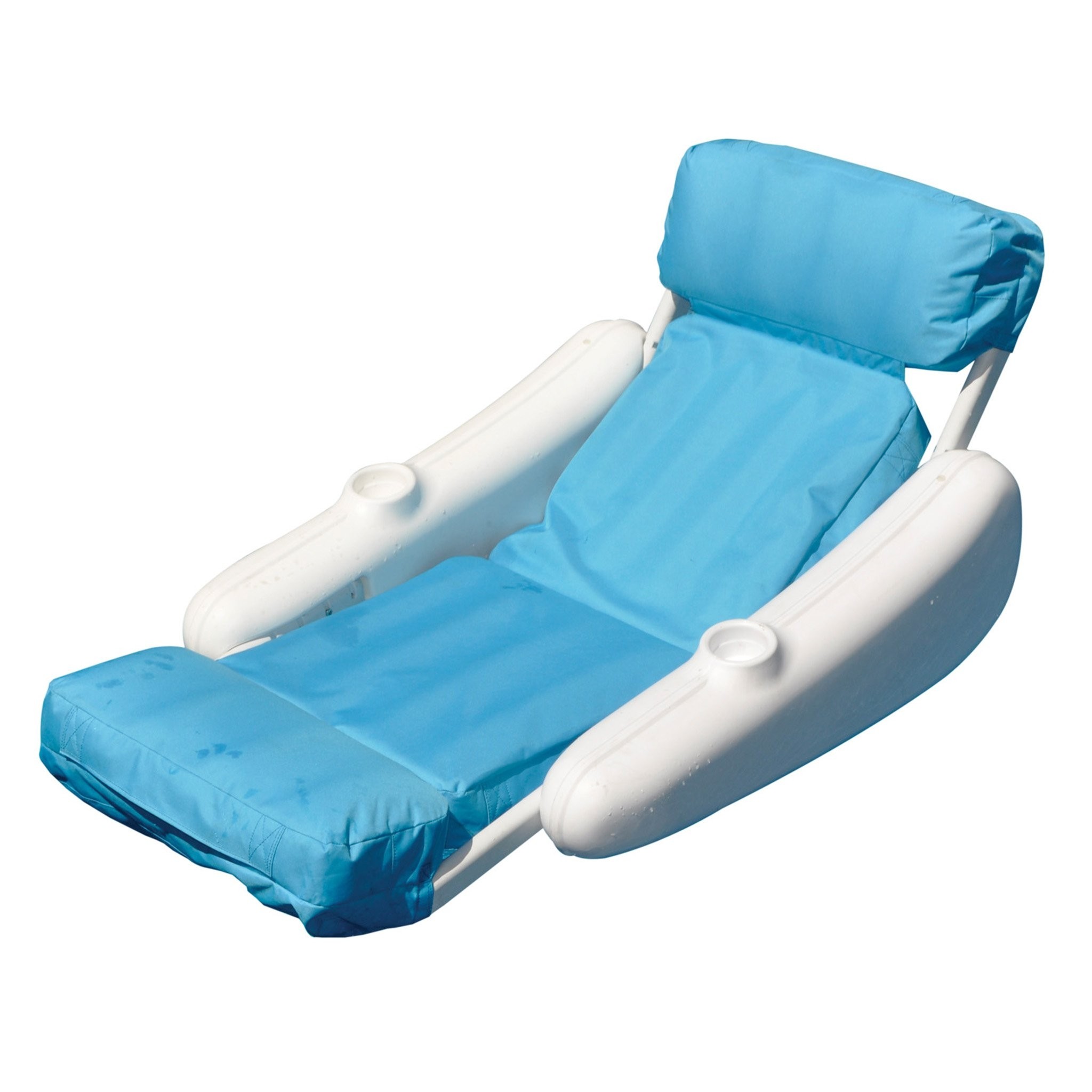 Outdoor Pool Float That Will Allow You to Soak up the Sun! This Swimming Pool Lounger Has an Adjustable Inflatable Cushion to Maximize Comfort. The Foam Arms Are Convenient to Carry a Drink or Sunscreen.