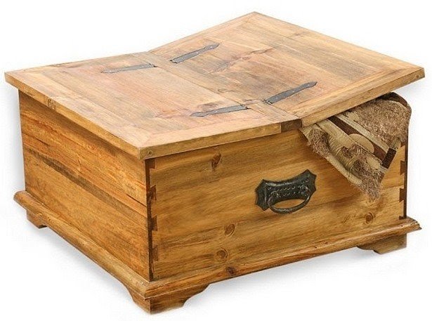 Pine trunk coffee table