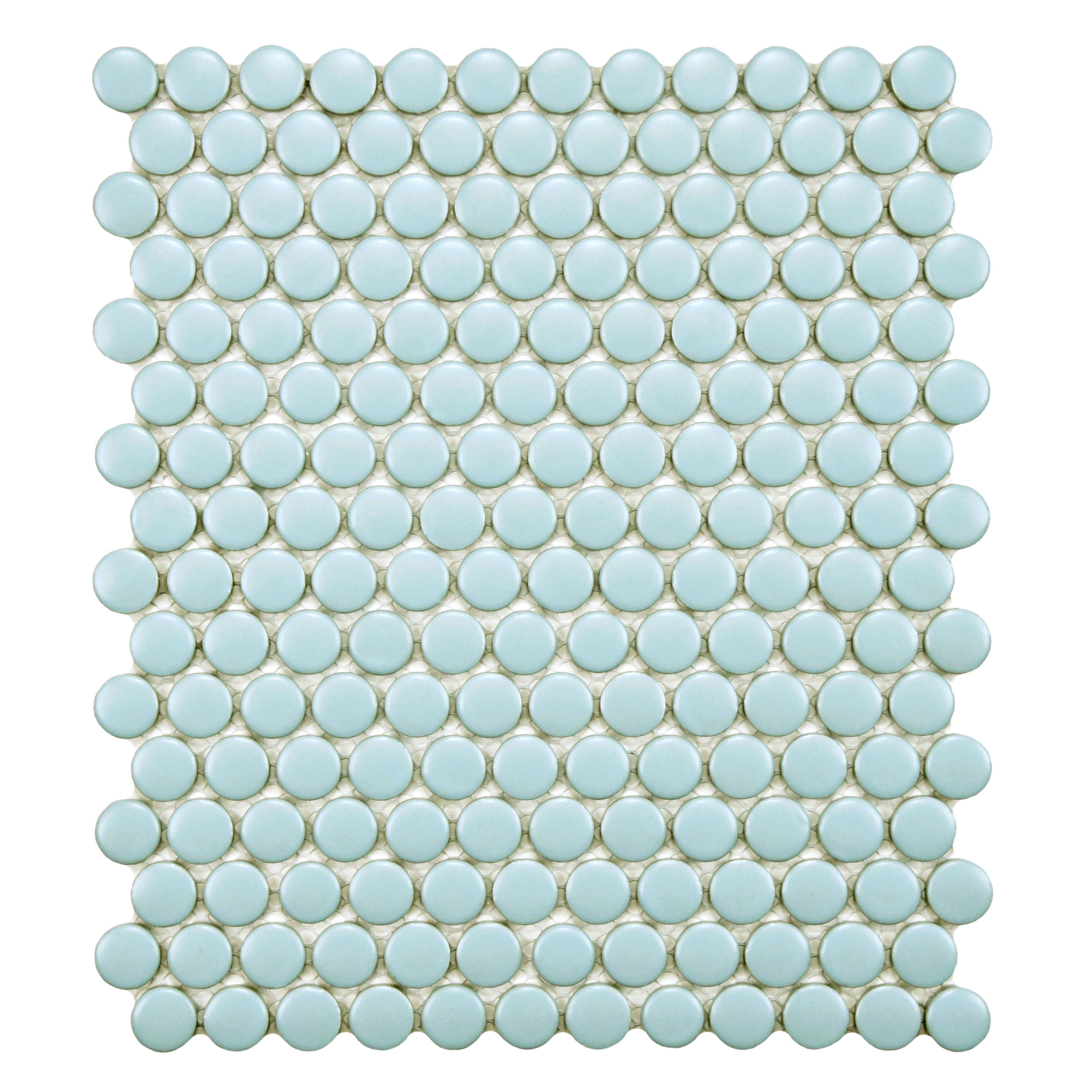 Retro 3/4" x 3/4" Porcelain Glazed Mosaic in Matte Light Blue