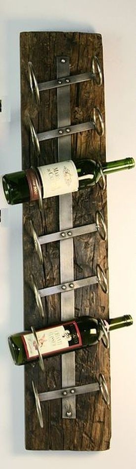 Rustic Hanging Wine Rack