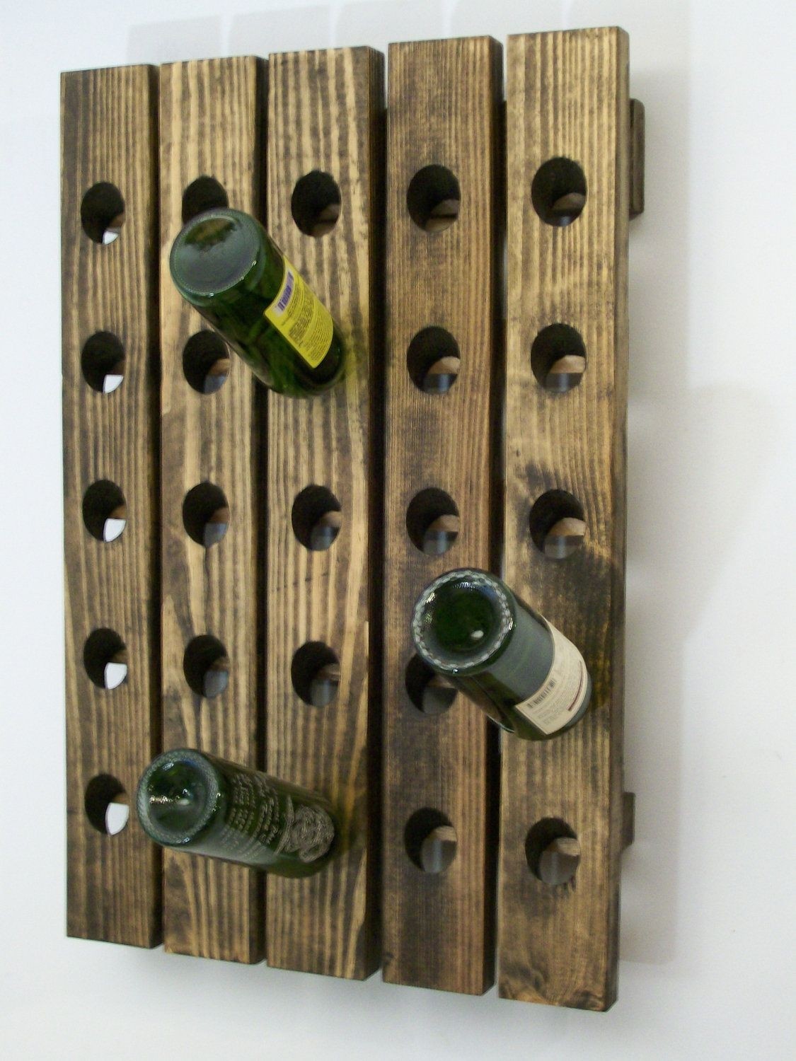Rustic wall mounted wine rack 18