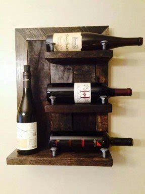 Rustic wall mounted wine rack 6