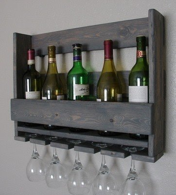 Rustic wooden wine racks