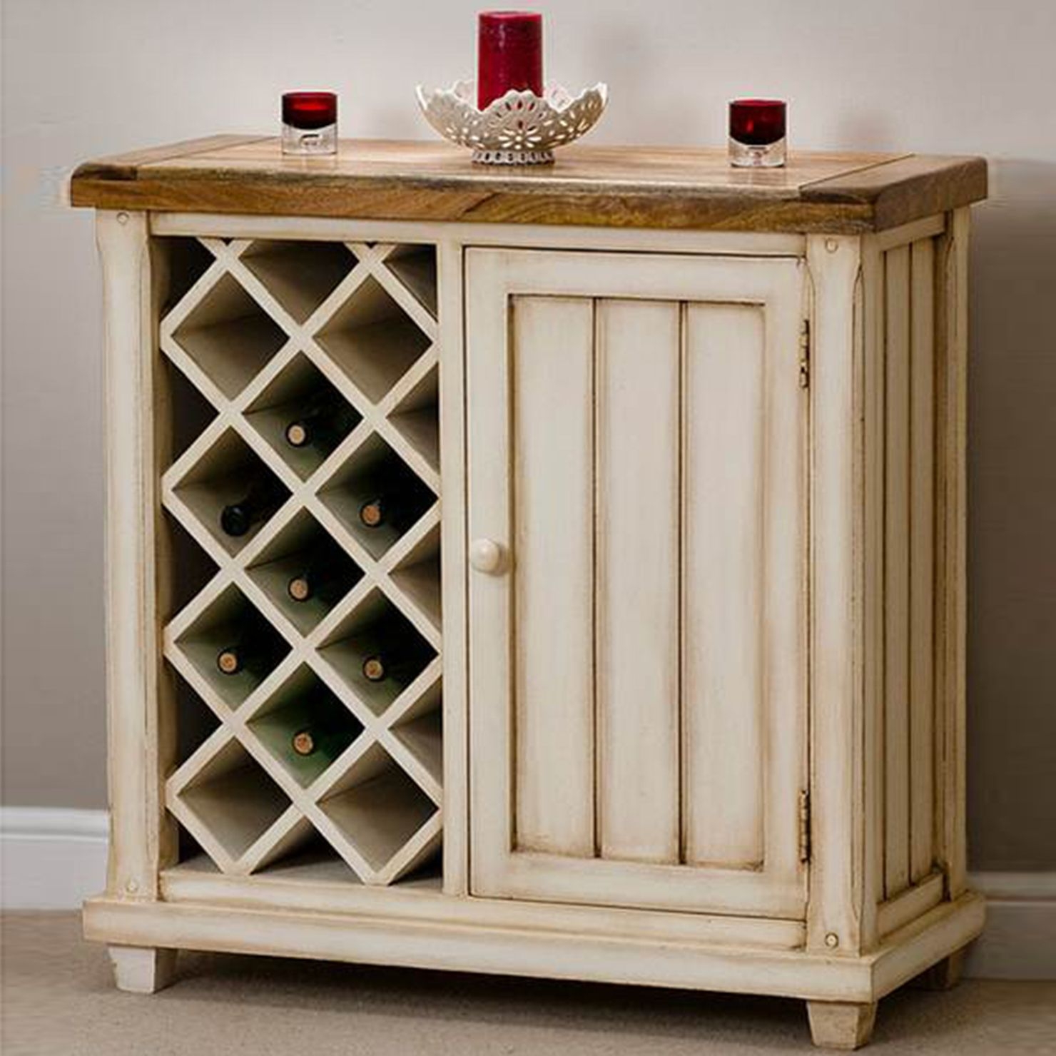 Buffet with deals wine storage