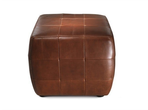 Small leather ottoman cube 4