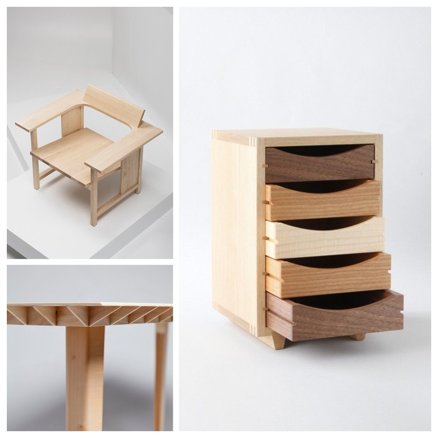 narrow wooden storage box