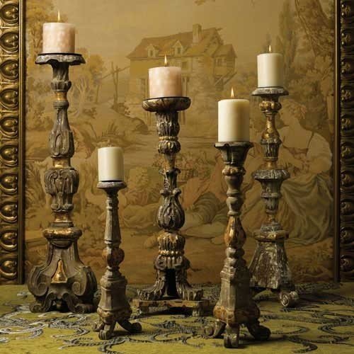 very large candle holders