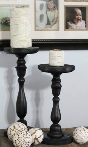 Tall Wooden Candle Holders - Foter