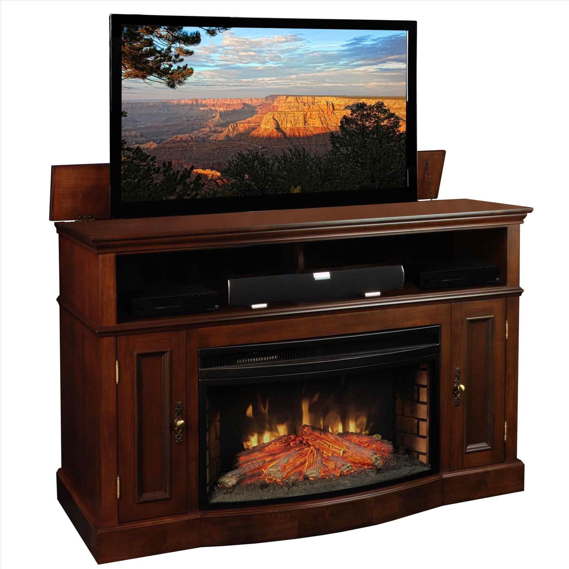 Tv stand for fireplace mantel