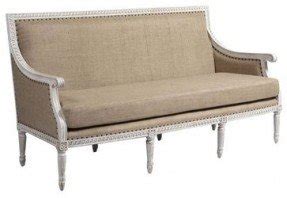 Upholstered bench with arms 1